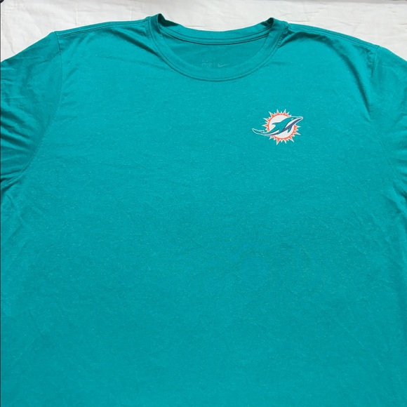 NFL Miami Dolphins Teal Nike Dri-Fit short sleeve tee shirt. Size XXL - Picture 1 of 7